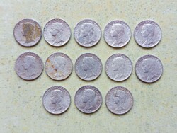 Magyarország 13 db Különböző Érme 5 Fillér 1948-1965