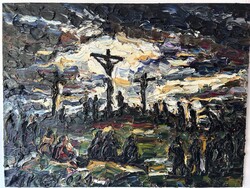 Medgyessy-Kovács Gyula Golgota nagy méret 120 x 90 cm
