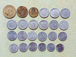 Magyarország 24 db Különböző Érme 10 20 50 Fillér 1 2 10 100 Forint 1968-1995