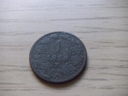 1    Krajcár  ( B ) 1858     Ausztria  A képen látható állapotban