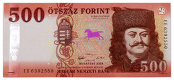 500 Forint Bankjegy 2018 EE UNC forgalmi sorszám