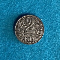 Austria - 2 heller - 1917 coin