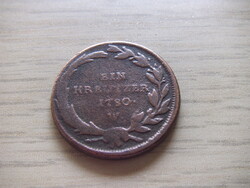1    Krajcár   (  W  )  1780     Ausztria   Aképen látható állapotban