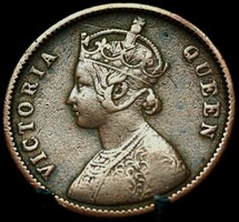 Brit India ¼ Anna, 1862 E07E5