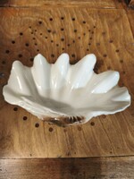 Hollóházi porcelán shell kagyló alakú tál kínáló ékszertartó szappantartó