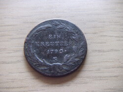 1   Krajcár   1790   ( S )    Auszria  A képen látható állapotban