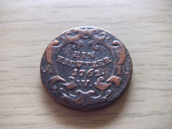 1    Krajcár   (  W  )  1762     Ausztria  A képen látható állapotban