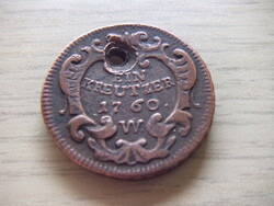 1    Krajcár   (  W  )   1760     Ausztria  A képen látható állapotban
