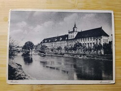 Régi képeslap, ma Lengyelország, Breslau, Wroclaw, Egyetemi épület, 1930-ból