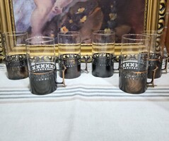 Barabás Lajos 1922-1977 Bronz Kutyás Poharak Egyben