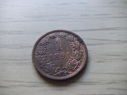 1    Krajcár   1891     Ausztria  A képen látható állapotban
