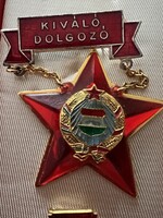 Kiváló dolgozó kitüntetés, jelvény, kitűző Eredeti dobozában