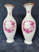 Herendi porcelán Indiai kosár mintás váza pár 7174/P