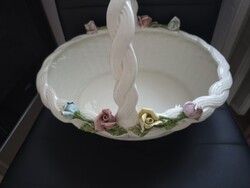 Bassano  olasz porcelán kosárral 35cm