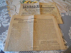 SZABADNÉP  2 db  ,1949. dec. 11.  és 1950 jan . 1 . ( első lapja hiányzik )  /  Rákosi és Sztalin