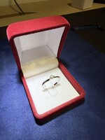 14K fehér arany S1 briliáns kővel