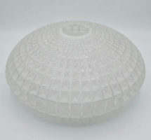 Ritka Space Age UFO üveg lámpabúra – Különleges texturált vintage design az 1960-70-es évekből
