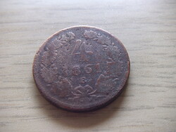 4    Krajcár   1861  ( B )     Ausztria   A képen látható állapotban