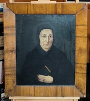 1790-1800 k. festmény, olaj (dublírozott) vászon, restaurált, 60*48 cm, kerettel 78*66 cm, jn.