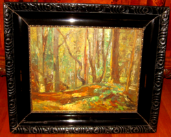 TAVASZI AKCIÓ! EREDETI CSODÁS HERMAN  LIPÓT /1884-1972/ KÉP:  ŐSZI ERDŐ