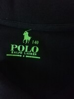 Ralph Lauren hosszúujjú pamut póló 140-es fekete és neonzöld  hibátlan