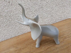 Hollóházi Art deco elefánt, 18 cm