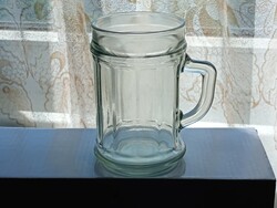 Üveg sörös korsó pikoló 2dl retro pohár Ø7x10,5cm