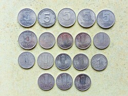 Németország NDK 18 db Különböző Érme 1 5 Pfennig 1948-1988