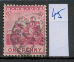 1892 - Barbados One Penny bélyeg (Viktória királynő / VII. Edward korszak)