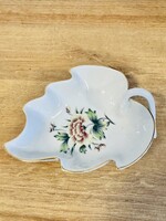 Hollóházi porcelán levél formájú kinàló
