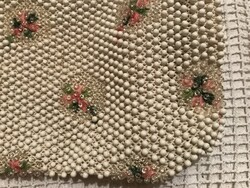 RETIKÜL - KÉZZEL VARRT - RÉGI - ÚJSZERŰ - BÉCSBEN KÉSZÜLT - 22 x 14 x 8 c + LÁNC - 12 cm  - HIBÁTLAN