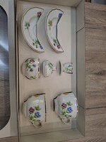 ÚJ Hollóházi Porcelán Angéla Szett - Hortenzia minta (Eredeti dobozban)