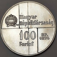 MNB ezüst 100 Forint 1974 BP