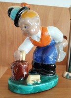 Komlós kerámia favágó figura 15 cm