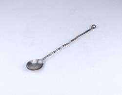 2A234 Régi jelzett ezüstözött német koktélkanál 18.4 cm