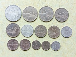 Románia 14 db Különböző Érme 5 15 25 Bani 1 3 5 Lej Lei 1960-1982