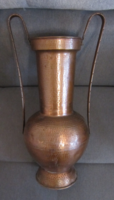 Nagy vörös réz padló váza 52 cm