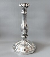 Antik 13 lat-os bécsi ezüst Biedermeier gyertyatartó (1850-es évek) – 268 g / 28 cm