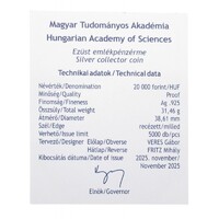 Magyarország,20000 forint 2025 PP - Magyar Tudományos Akadémia - Certifikáció
