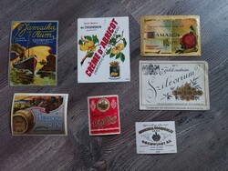 7 darab régi ital címke egyben