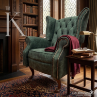 Klasszikus Chesterfield stílusú füles fotel
