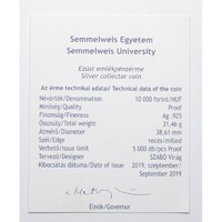 Magyarország,10000 forint 2019 PP - Semmelweis Egyetem - Certifikáció