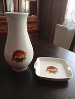 Munkásőr,Kádár-korszak,hamutál váza, Alföldi porcelán