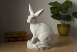 Régi Herendi Porcelán Nyuszi Szobor /  Nyúl / Retró Régi