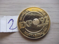 Expó 1992 Aranyozott Emlékérem 30.62 gr 43 mm  A képen látható állapotban