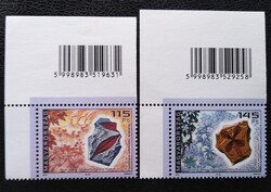 S5266-7kbfs / 2016 Földtani Kincseink bélyegsor postatiszta vonalkódos bal felső ícsarki