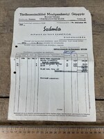 -AX446- Törökszentmiklós Mezőgazdasági Gépgyár számla 1949 gépgyártás papírrégiség dokumentum