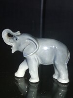 Retro porcelán elefánt figura szerencsehozó dísztárgy – 8,5x5,5 cm