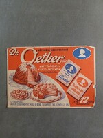 Dr. Oetker Retro reklám szórólap receptekkel