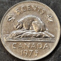 Kanada 5 cent, 1975.